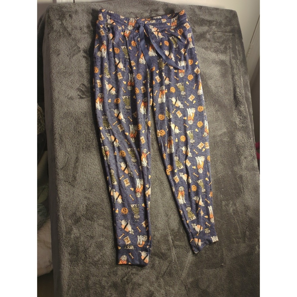 Jaclyn‎ Intimates WOMENS SLEEP Joggers Dogs Pumpkins L